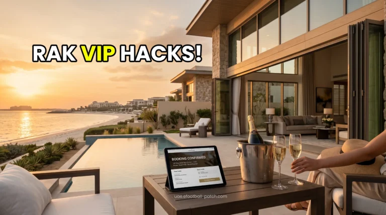 High-net-worth traveler executing Ras Al Khaimah ultra-luxury getaways reservations on a premium OTA dashboard.